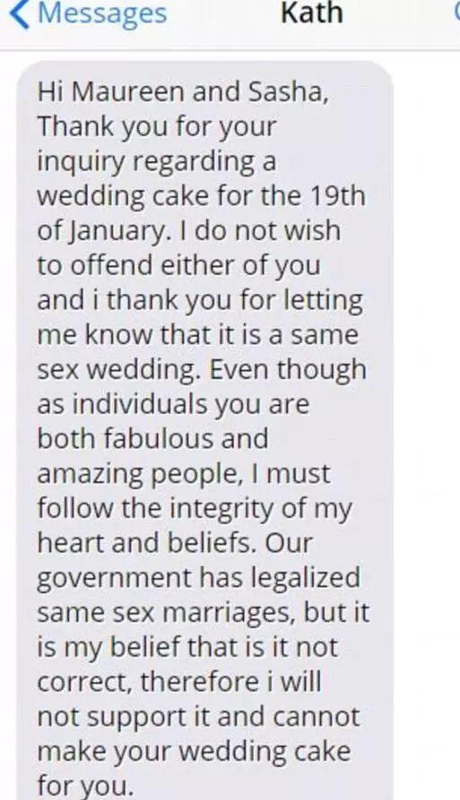 那个拒绝服务同性恋的蛋糕师，千万网友竟为她点赞